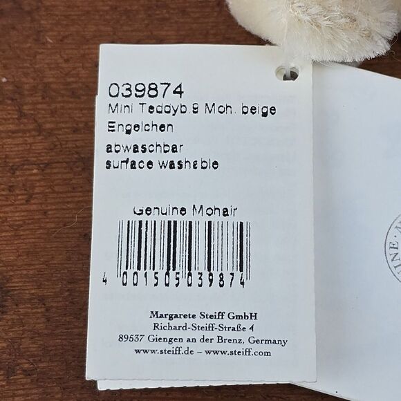 Lot of‎ 2 Steiff Bears 11" Fynn #111471 & 3" Mohair Engelchen #039874 - Picture 10 of 15